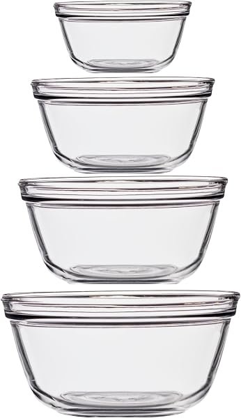 Anchor Hocking glass mixing bowls 4-pc