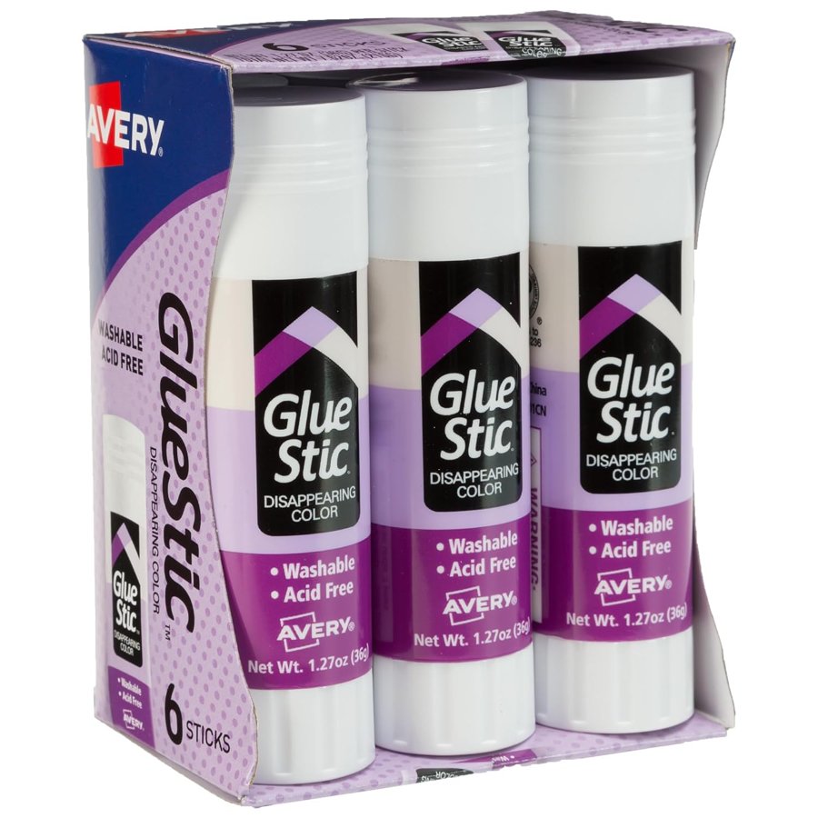 Avery glue sticks 6-pack