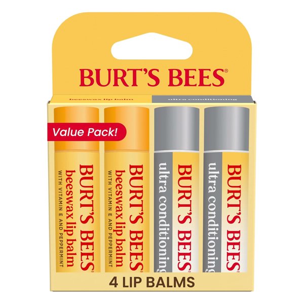 Burt's Bees lip balm 4 tubes