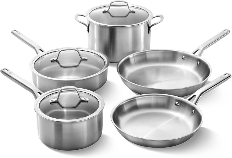 Calphalon 8-pc stainless cookware set