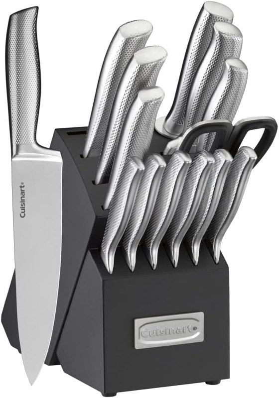 Cuisinart 15-pc German steel knife block set