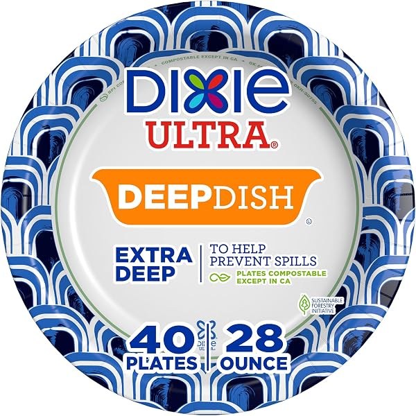 Dixie Ultra deep dish plates 40-ct