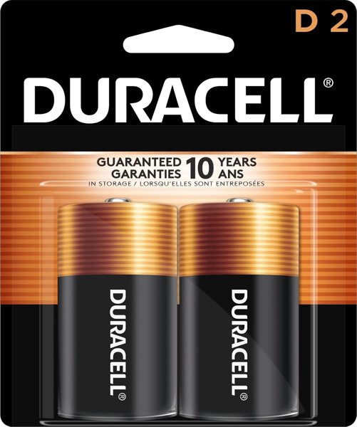 Duracell D batteries 2-pack