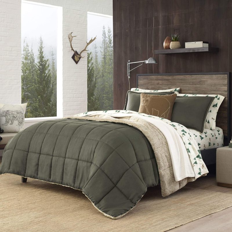 Eddie Bauer twin sherpa comforter set