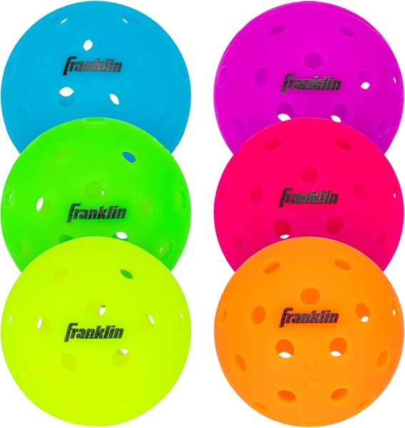 Franklin X-40 outdoor pickleballs 6-pack