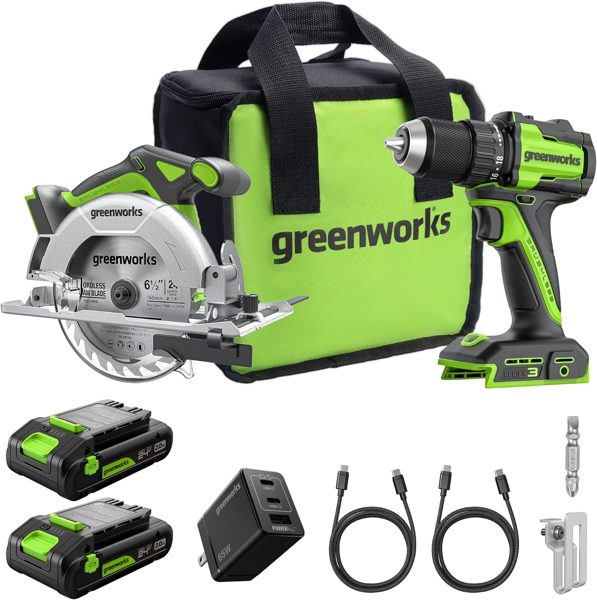 Greenworks 24V drill + circular saw kit