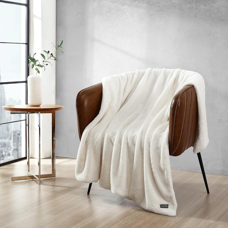 Kenneth Cole faux fur throw