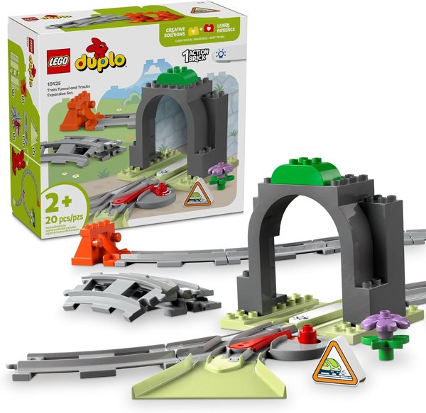 LEGO DUPLO train tunnel and tracks set