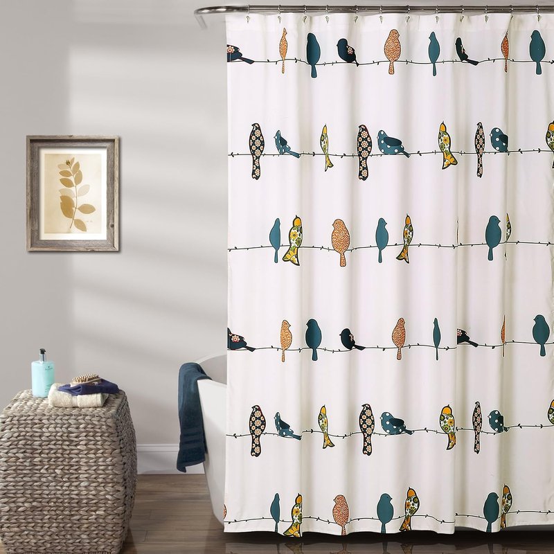 Lush Decor Rowley Birds shower curtain