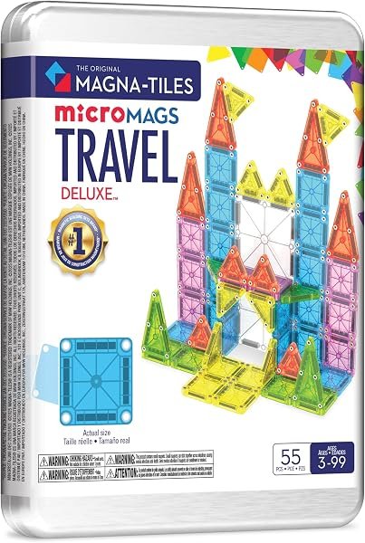 Magna-Tiles microMAGS 55-pc travel set