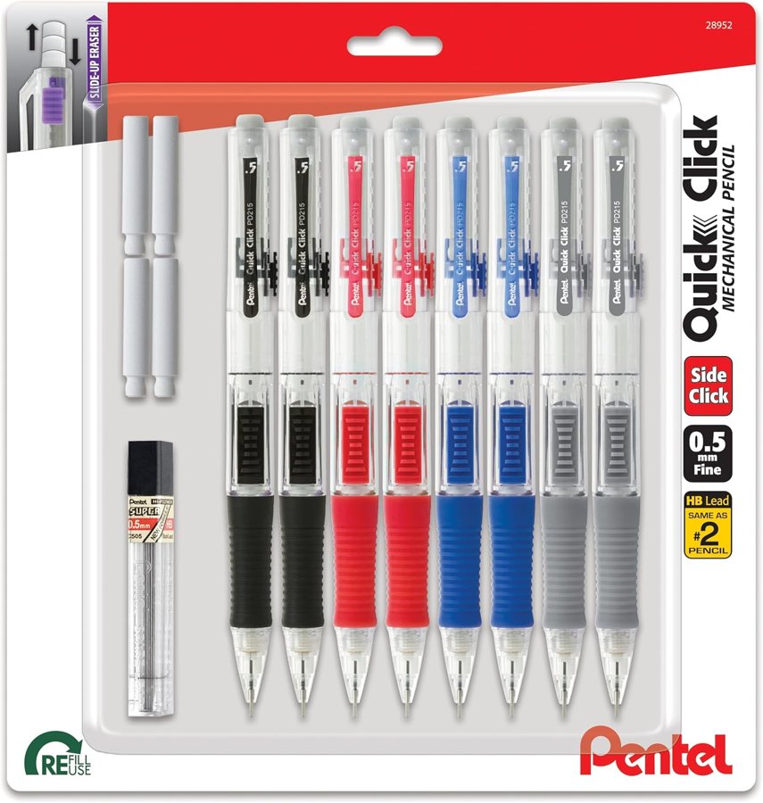 Pentel Quick Click pencils 8-pack