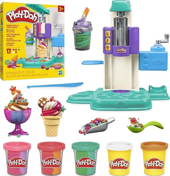 Play-Doh Rainbow Swirl Ice Cream set