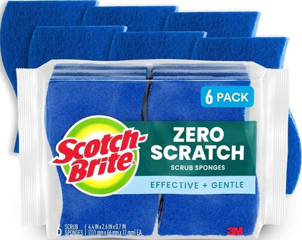 Scotch-Brite Zero Scratch sponges 6pk