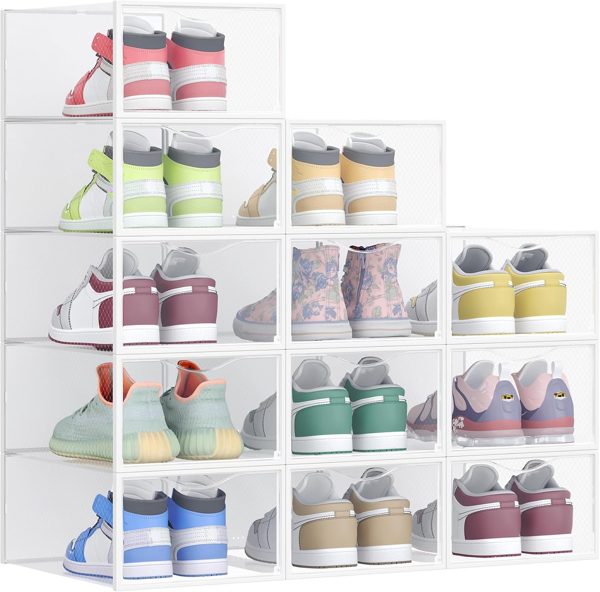 SONGMICS stackable shoe boxes, 12 pack