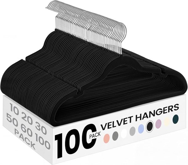 SONGMICS velvet hangers 100-pack