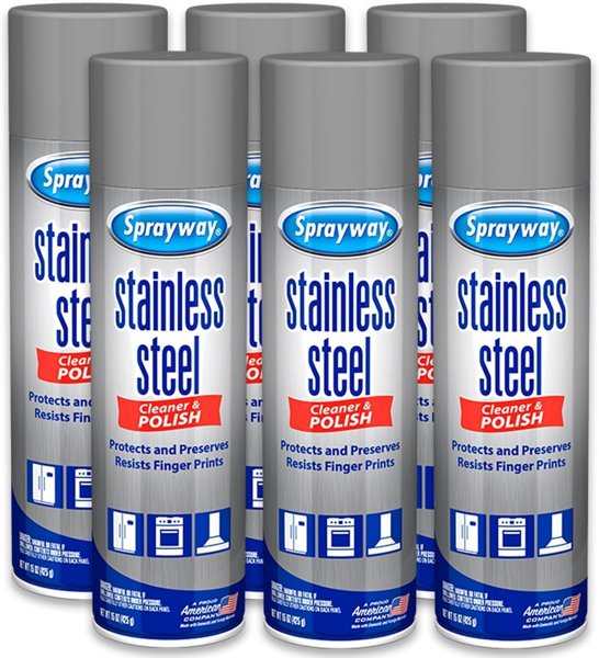 Sprayway stainless steel cleaner, 6-pack