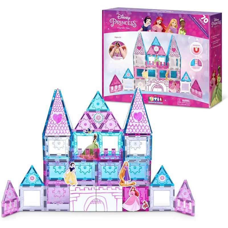 Disney Princess magnetic tiles castle 70-pc