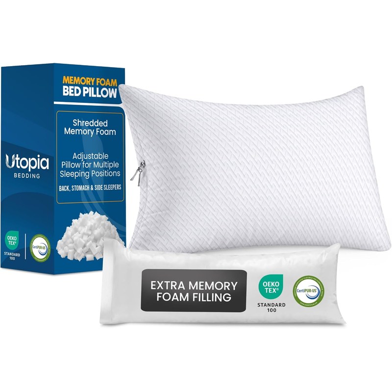 Utopia Bedding shredded memory foam pillow
