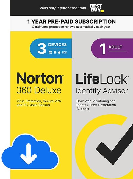 Norton 360 Deluxe (3 devices, 1 yr)