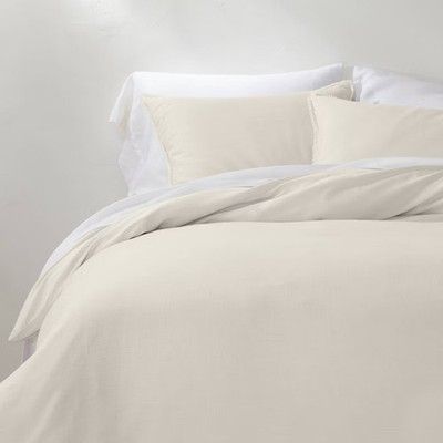Casaluna heavyweight linen-blend duvet cover +