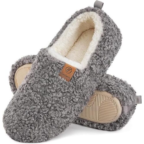 EverFoams curly memory-foam slippers