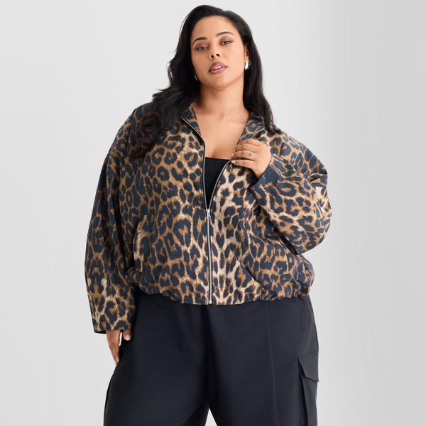 Ashley Graham plus bomber jacket