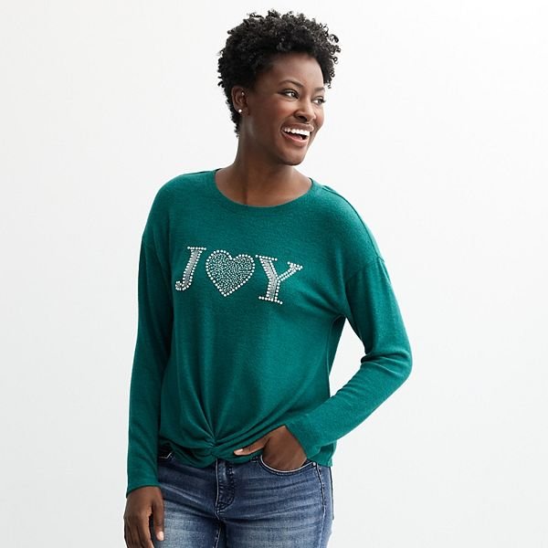 Apt. 9 twist hem stud top