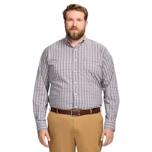 IZOD big and tall plaid shirt