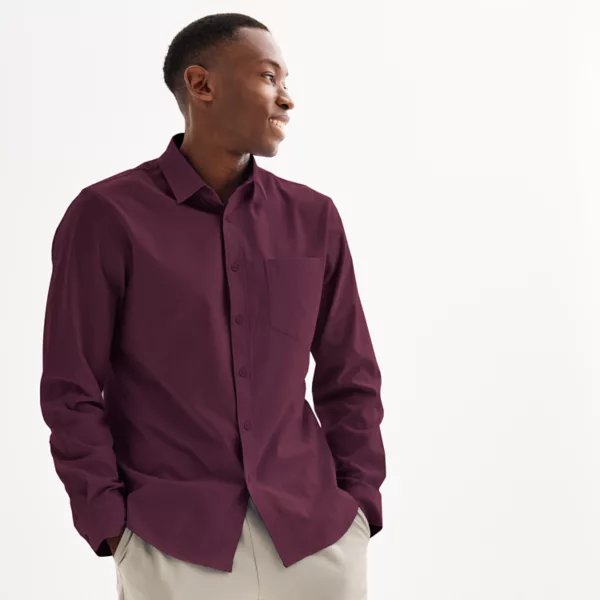 FLX men's tech mesh button-down