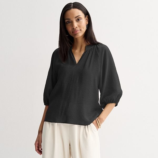 Nine West elbow sleeve popover top