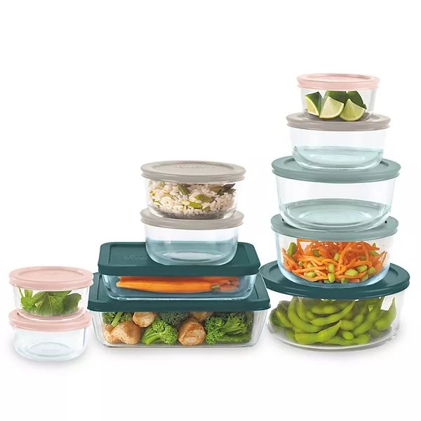 Pyrex 22-pc glass storage set