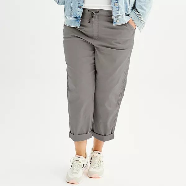 Sonoma plus paper bag waist capris