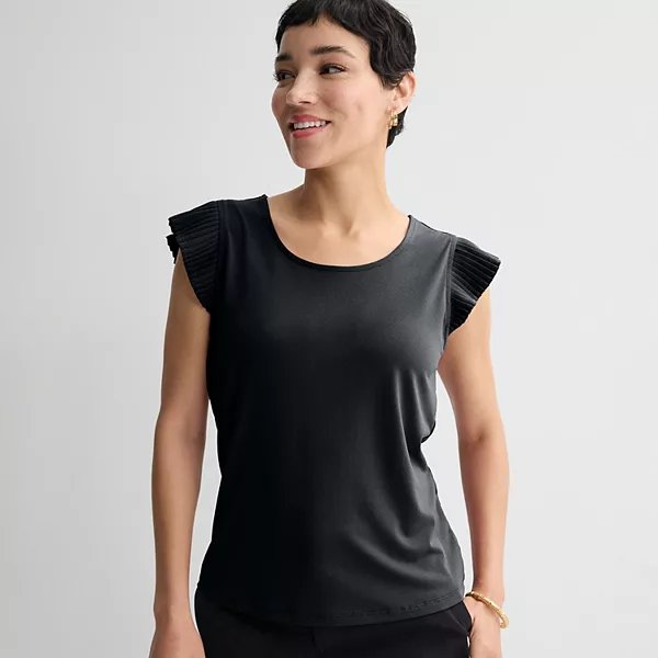 Nine West flutter sleeve top