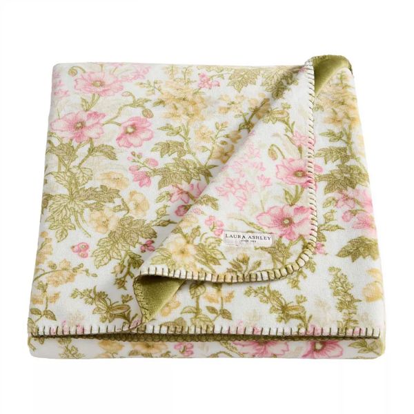 Laura Ashley floral print throw blanket