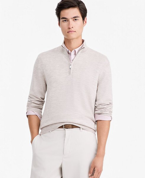 Alfani merino wool quarter-zip