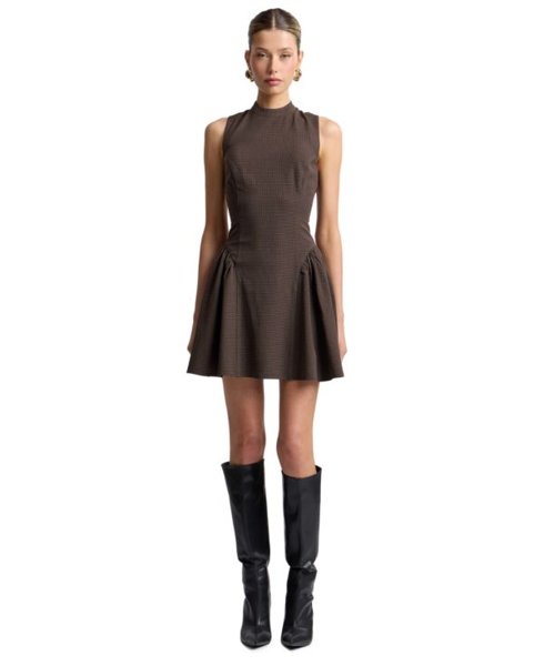 Avec Les Filles plaid mini dress