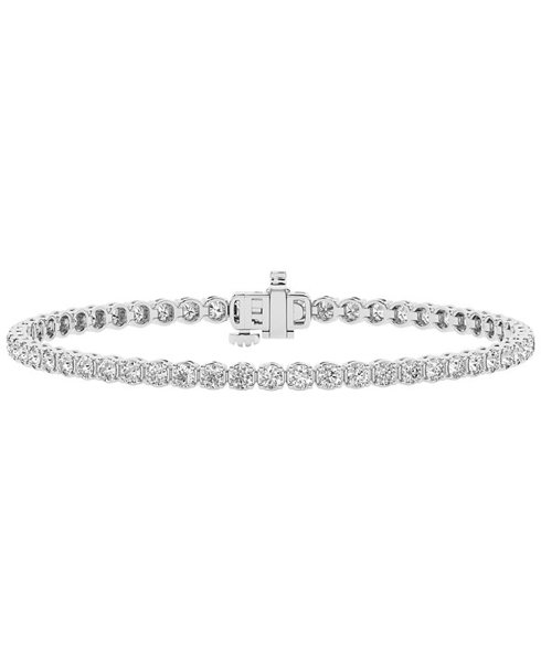 Lab-grown diamond bracelet 4 ct, sterling silver
