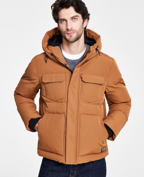 Levi's men's hooded puffer
