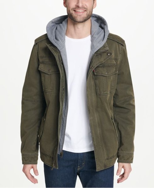 Levi's sherpa hooded trucker jacket