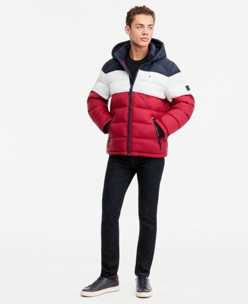 Tommy Hilfiger men's hooded puffer