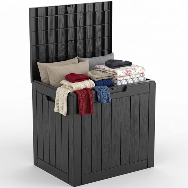 MINDYES 30-gallon outdoor resin deck box