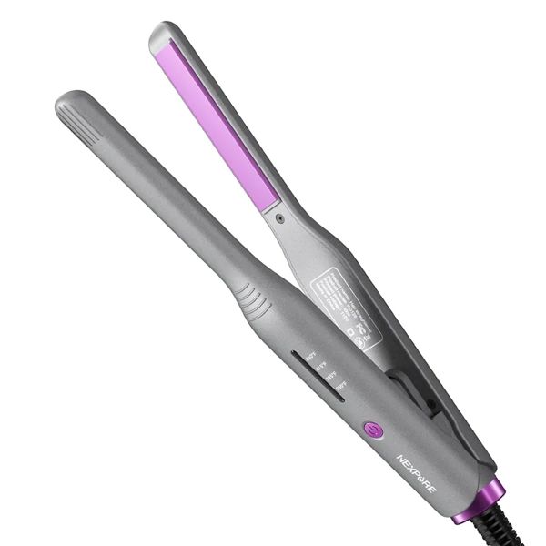 NEXPURE 1/2" mini flat iron + curler, travel
