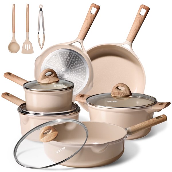 CAROTE 13-pc ceramic cookware set