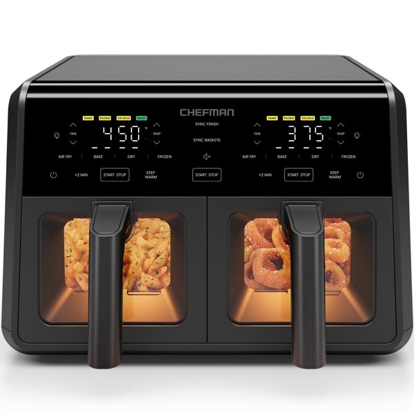 Chefman 9-qt dual-basket air fryer