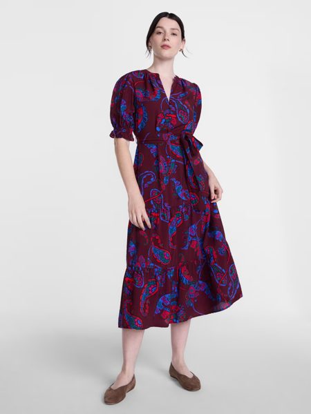 Scenario tiered midi dress