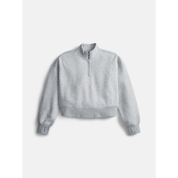Weekend Academy girls fleece quarter-zip sweater